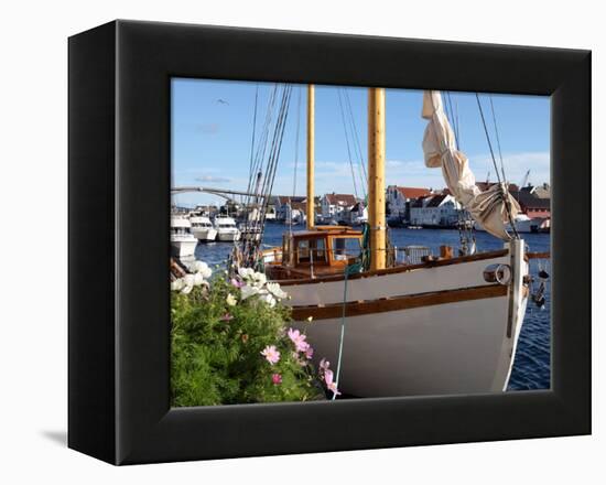 Traditional Wooden Boat, Colin Archer Type, Haugesund, Norway, Scandinavia, Europe-David Lomax-Framed Premier Image Canvas