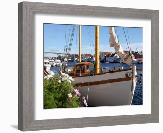 Traditional Wooden Boat, Colin Archer Type, Haugesund, Norway, Scandinavia, Europe-David Lomax-Framed Photographic Print