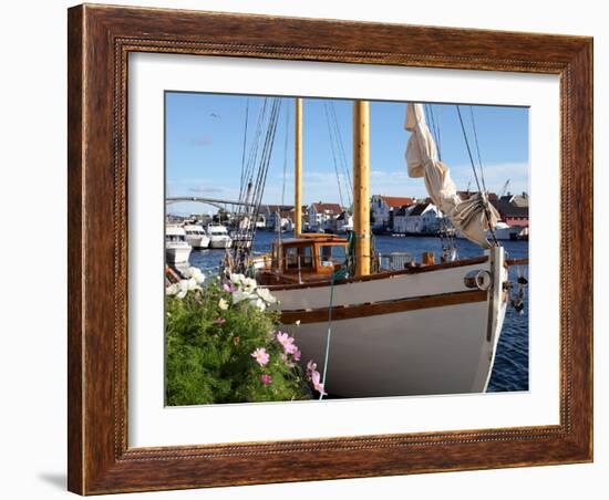 Traditional Wooden Boat, Colin Archer Type, Haugesund, Norway, Scandinavia, Europe-David Lomax-Framed Photographic Print