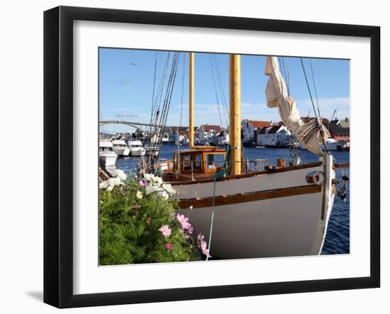 Traditional Wooden Boat, Colin Archer Type, Haugesund, Norway, Scandinavia, Europe-David Lomax-Framed Photographic Print