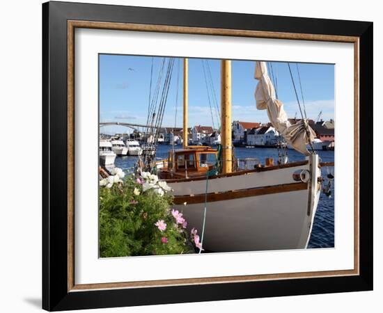 Traditional Wooden Boat, Colin Archer Type, Haugesund, Norway, Scandinavia, Europe-David Lomax-Framed Photographic Print