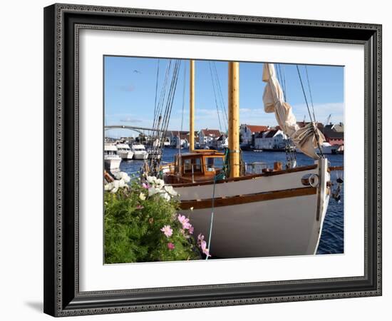 Traditional Wooden Boat, Colin Archer Type, Haugesund, Norway, Scandinavia, Europe-David Lomax-Framed Photographic Print