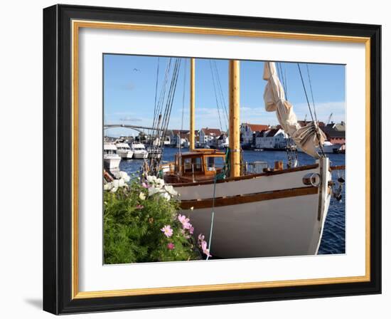 Traditional Wooden Boat, Colin Archer Type, Haugesund, Norway, Scandinavia, Europe-David Lomax-Framed Photographic Print