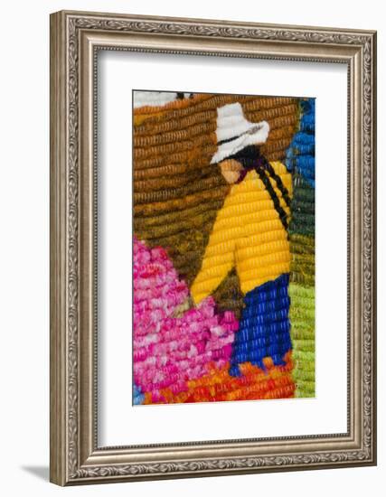 Traditional Wool Rug, Otavalo Handicraft Market, Quito, Ecuador-Cindy Miller Hopkins-Framed Photographic Print