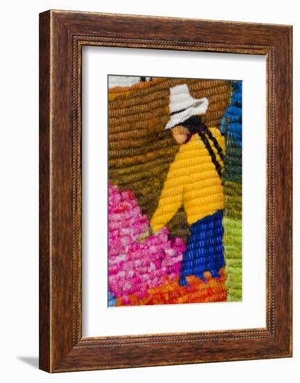 Traditional Wool Rug, Otavalo Handicraft Market, Quito, Ecuador-Cindy Miller Hopkins-Framed Photographic Print