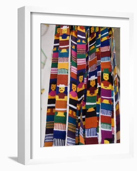 Traditional Woven Fabrics in Tourist Shop, Mitla, Oaxaca, Mexico, North America-R H Productions-Framed Photographic Print