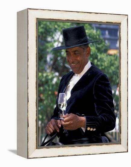 Traditionally Dressed Man on Horseback at Feria de Abril, Sevilla, Spain-Merrill Images-Framed Premier Image Canvas