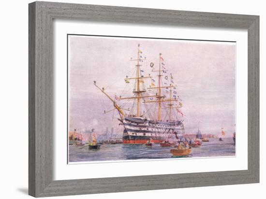 Trafalgar Anniversary, 1915-William Lionel Wyllie-Framed Giclee Print