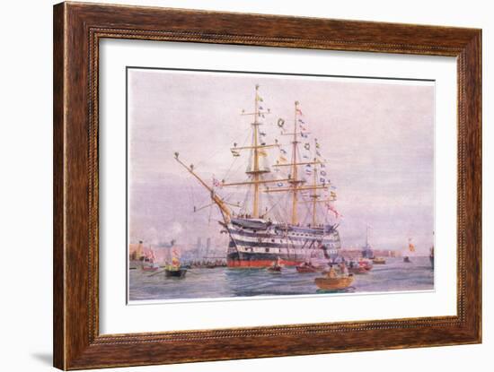 Trafalgar Anniversary, 1915-William Lionel Wyllie-Framed Giclee Print