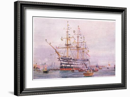 Trafalgar Anniversary, 1915-William Lionel Wyllie-Framed Giclee Print