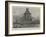 Trafalgar Day in London, 21 October, the Decorations of the Nelson Column-null-Framed Giclee Print