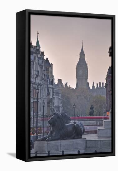 Trafalgar Square and Big Ben at Dawn, London, England, United Kingdom, Europe-Julian Elliott-Framed Premier Image Canvas