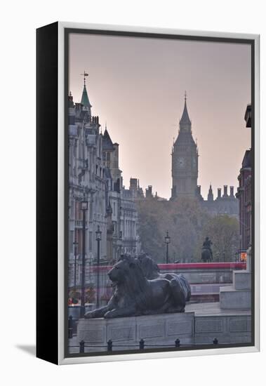 Trafalgar Square and Big Ben at Dawn, London, England, United Kingdom, Europe-Julian Elliott-Framed Premier Image Canvas