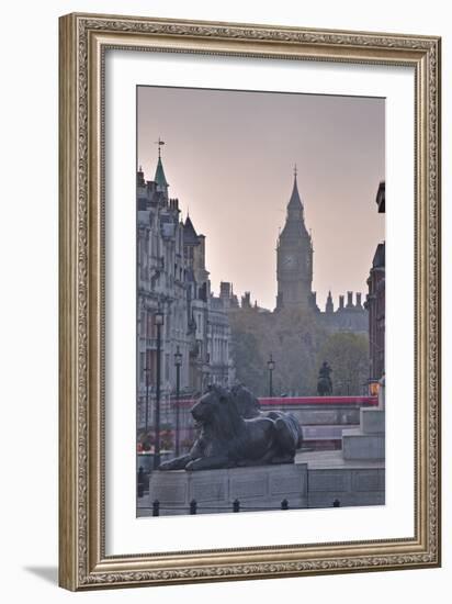 Trafalgar Square and Big Ben at Dawn, London, England, United Kingdom, Europe-Julian Elliott-Framed Photographic Print