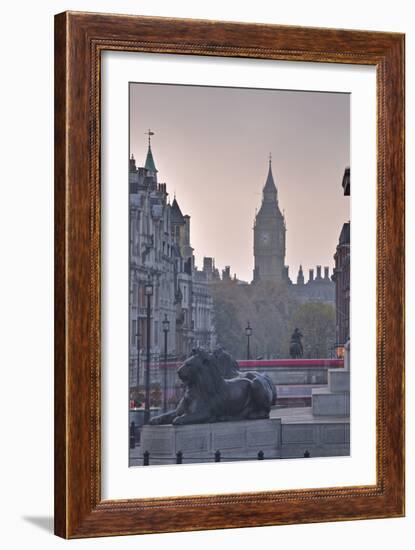 Trafalgar Square and Big Ben at Dawn, London, England, United Kingdom, Europe-Julian Elliott-Framed Photographic Print