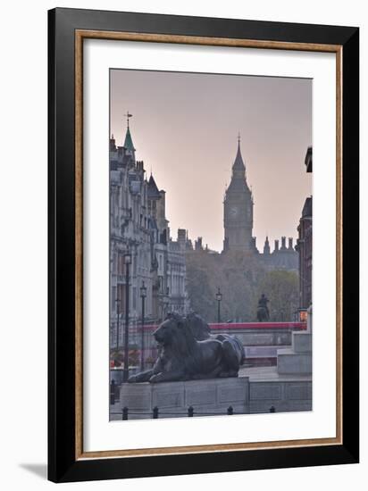 Trafalgar Square and Big Ben at Dawn, London, England, United Kingdom, Europe-Julian Elliott-Framed Photographic Print