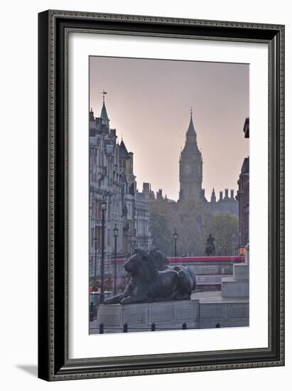 Trafalgar Square and Big Ben at Dawn, London, England, United Kingdom, Europe-Julian Elliott-Framed Photographic Print