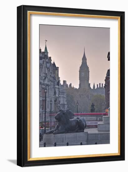 Trafalgar Square and Big Ben at Dawn, London, England, United Kingdom, Europe-Julian Elliott-Framed Photographic Print