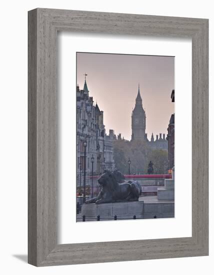 Trafalgar Square and Big Ben at Dawn, London, England, United Kingdom, Europe-Julian Elliott-Framed Photographic Print