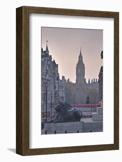 Trafalgar Square and Big Ben at Dawn, London, England, United Kingdom, Europe-Julian Elliott-Framed Photographic Print