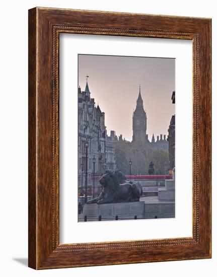 Trafalgar Square and Big Ben at Dawn, London, England, United Kingdom, Europe-Julian Elliott-Framed Photographic Print