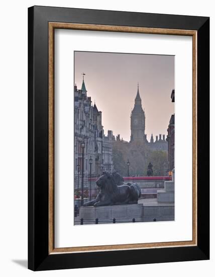 Trafalgar Square and Big Ben at Dawn, London, England, United Kingdom, Europe-Julian Elliott-Framed Photographic Print