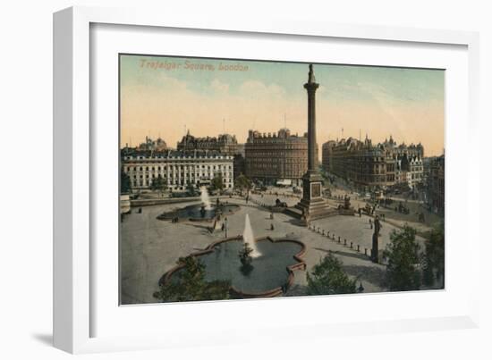 'Trafalgar Square, London', c1900-Unknown-Framed Giclee Print