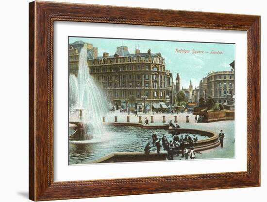 Trafalgar Square, London, England-null-Framed Art Print