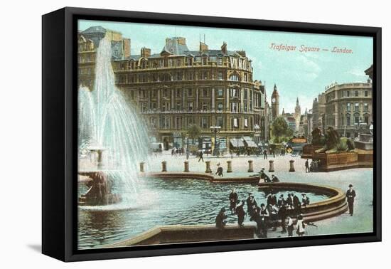 Trafalgar Square, London, England-null-Framed Stretched Canvas