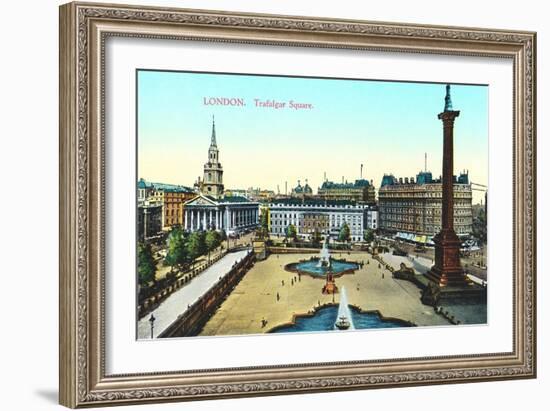 Trafalgar Square, London, England-null-Framed Art Print