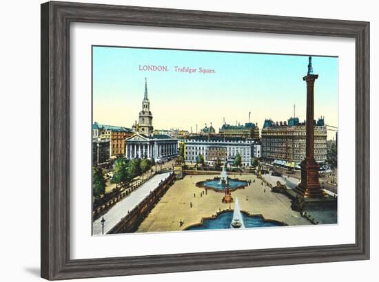 Trafalgar Square, London, England-null-Framed Art Print