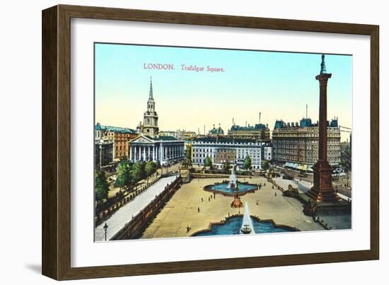 Trafalgar Square, London, England-null-Framed Art Print