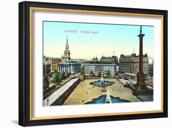Trafalgar Square, London, England-null-Framed Art Print