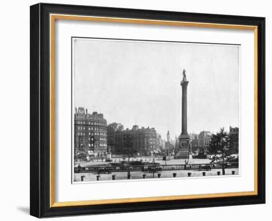 Trafalgar Square, London, Late 19th Century-John L Stoddard-Framed Giclee Print