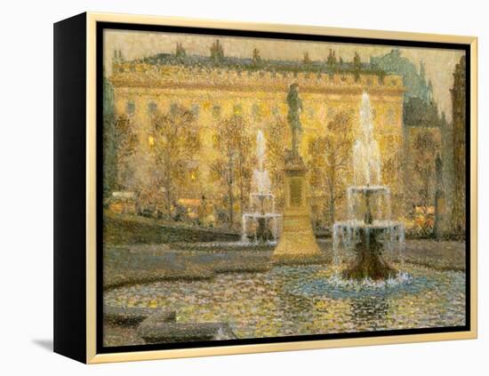 Trafalgar Square, London-Henri Eugene Augustin Le Sidaner-Framed Premier Image Canvas