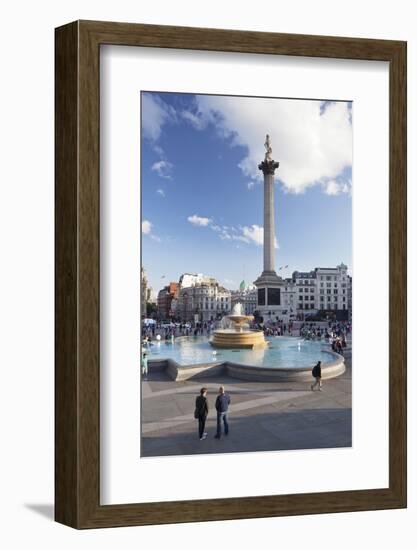 Trafalgar Square with Nelson's Column and Fountain, London, England, United Kingdom, Europe-Markus Lange-Framed Photographic Print