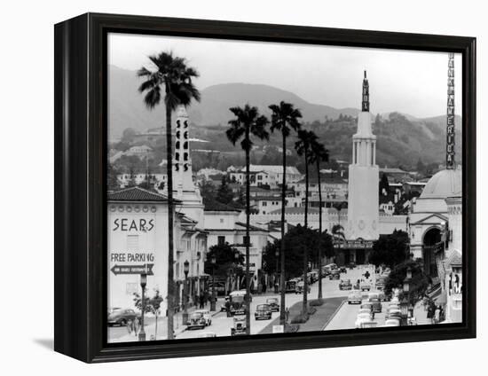 Traffic Along a Boulevard in the La Suburb of Westwood-Loomis Dean-Framed Premier Image Canvas