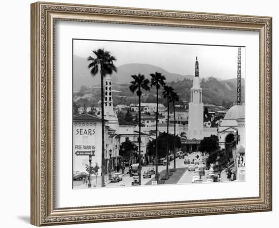 Traffic Along a Boulevard in the La Suburb of Westwood-Loomis Dean-Framed Photographic Print