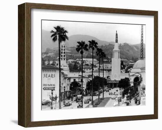 Traffic Along a Boulevard in the La Suburb of Westwood-Loomis Dean-Framed Photographic Print