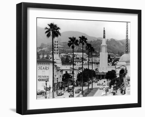 Traffic Along a Boulevard in the La Suburb of Westwood-Loomis Dean-Framed Photographic Print