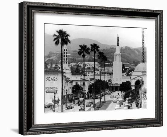 Traffic Along a Boulevard in the La Suburb of Westwood-Loomis Dean-Framed Photographic Print