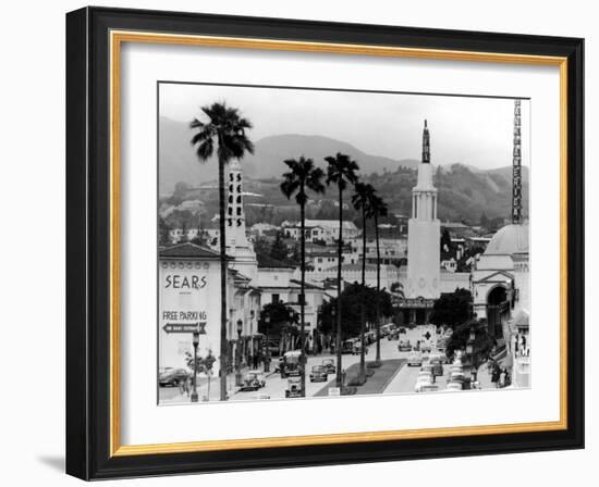 Traffic Along a Boulevard in the La Suburb of Westwood-Loomis Dean-Framed Photographic Print