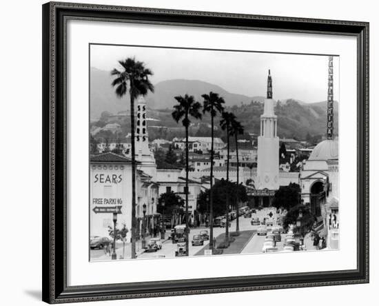 Traffic Along a Boulevard in the La Suburb of Westwood-Loomis Dean-Framed Photographic Print