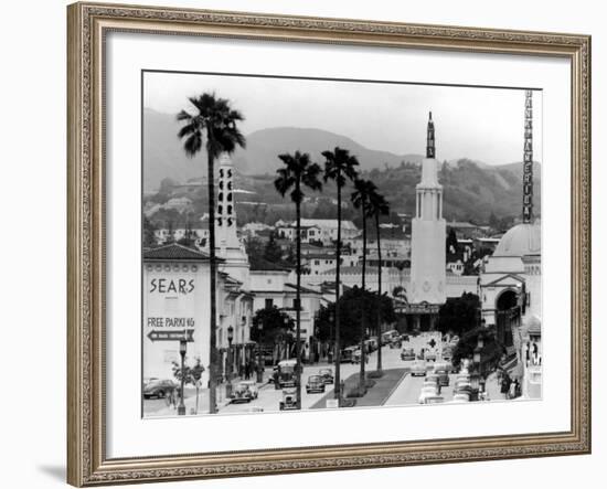 Traffic Along a Boulevard in the La Suburb of Westwood-Loomis Dean-Framed Photographic Print