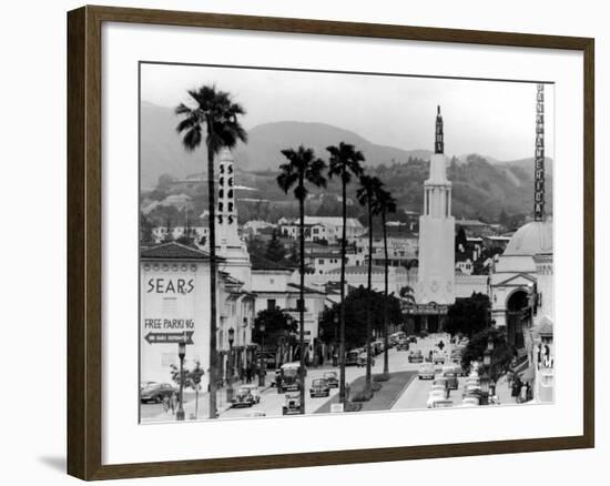 Traffic Along a Boulevard in the La Suburb of Westwood-Loomis Dean-Framed Photographic Print