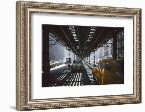 Traffic Along Third Avenue, New York, New York, 1955-Eliot Elisofon-Framed Photographic Print