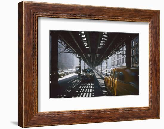 Traffic Along Third Avenue, New York, New York, 1955-Eliot Elisofon-Framed Photographic Print