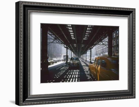 Traffic Along Third Avenue, New York, New York, 1955-Eliot Elisofon-Framed Photographic Print