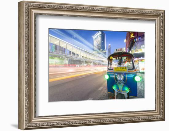 Traffic and Tuk Tuk on Ratchadamri Road, Bangkok, Thailand, Southeast Asia, Asia-Frank Fell-Framed Photographic Print