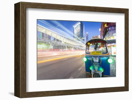 Traffic and Tuk Tuk on Ratchadamri Road, Bangkok, Thailand, Southeast Asia, Asia-Frank Fell-Framed Photographic Print